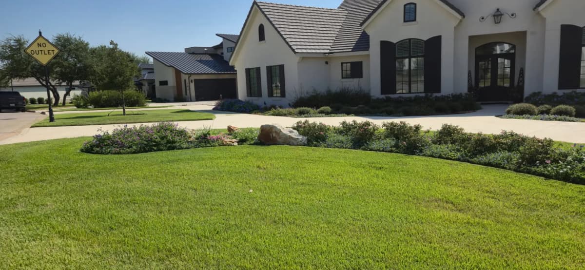 Well-maintained residential lawn in the Georgetown area